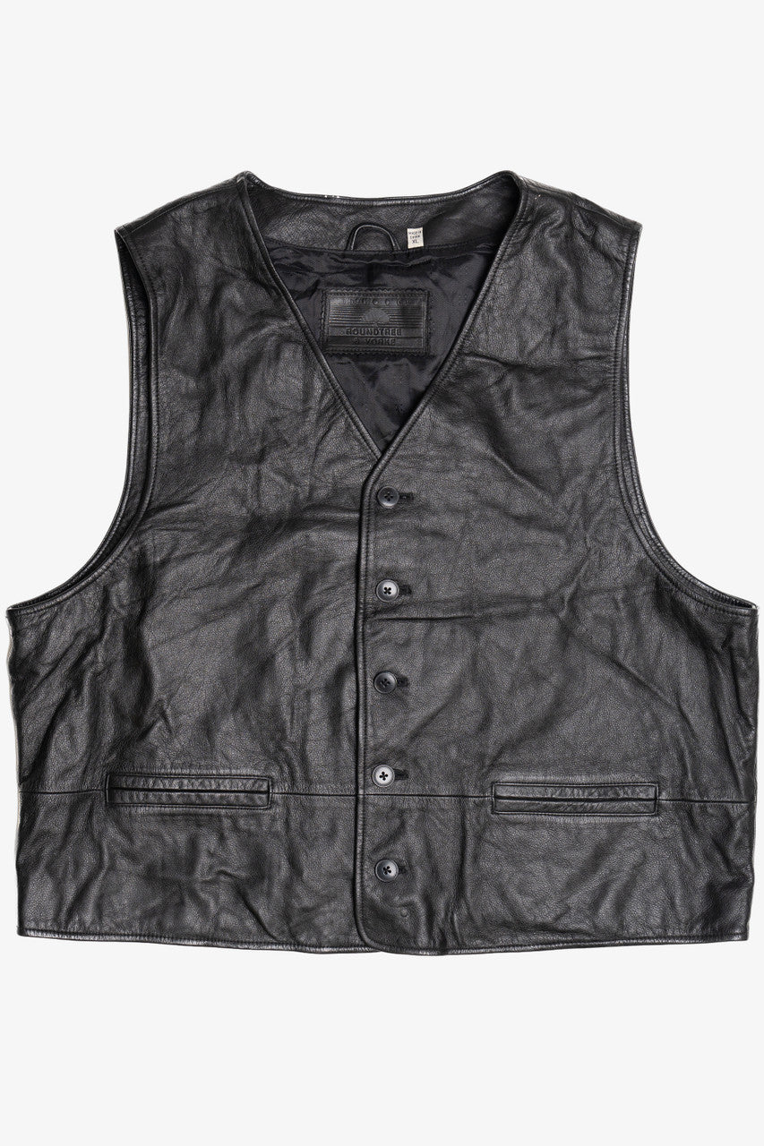 Vintage Roundtree & Yorke Leather Vest (1990s)