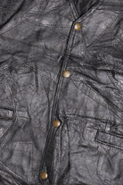 Vintage Patchwork South West Territory Leather Vest (1990s)