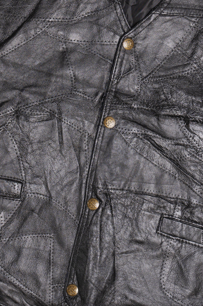 Vintage Patchwork South West Territory Leather Vest (1990s)