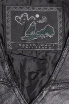 Vintage Patchwork South West Territory Leather Vest (1990s)