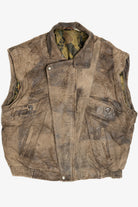 Vintage Leather Puffer Vest (1980s) 681