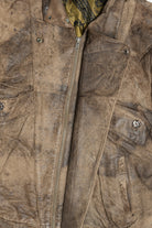 Vintage Leather Puffer Vest (1980s) 681