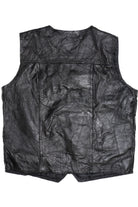 Vintage Navarre Leather Company Stitched Patchwork Leather Vest (1990s)