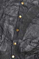 Vintage Navarre Leather Company Stitched Patchwork Leather Vest (1990s)