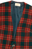 Vintage Pendleton Plaid Wool Vest (1980s)