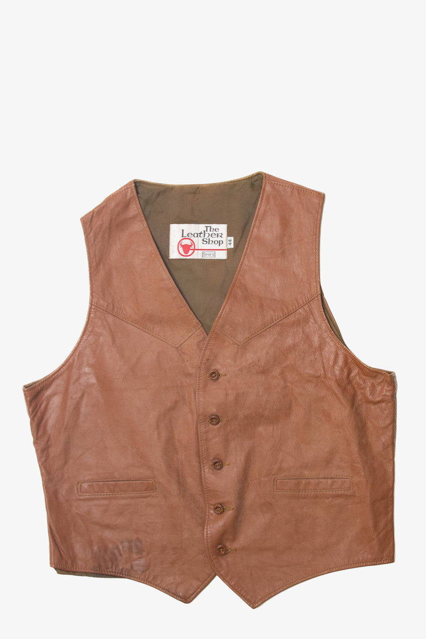 Vintage Sears Leather Work Vest (1990s) – Ragstock