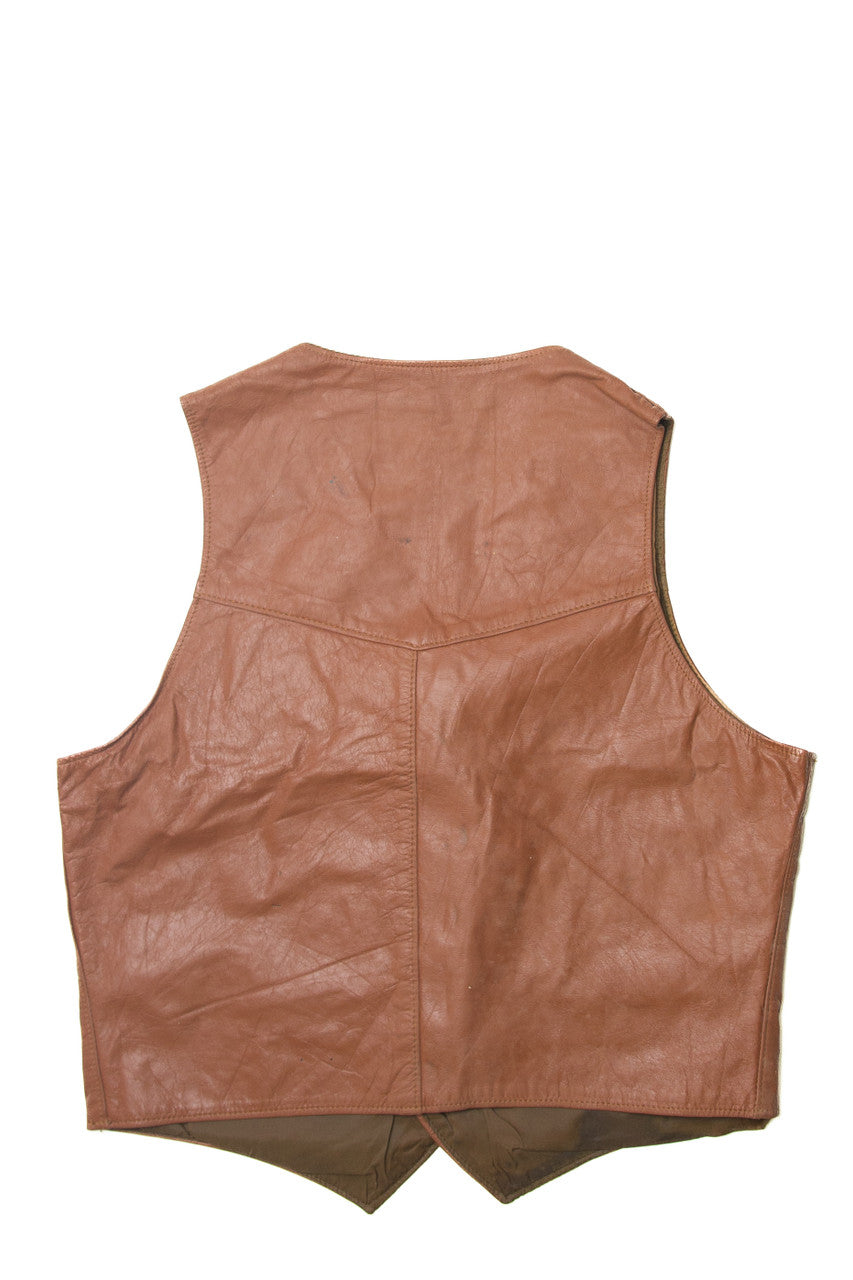 Vintage Sears Leather Work Vest (1990s)
