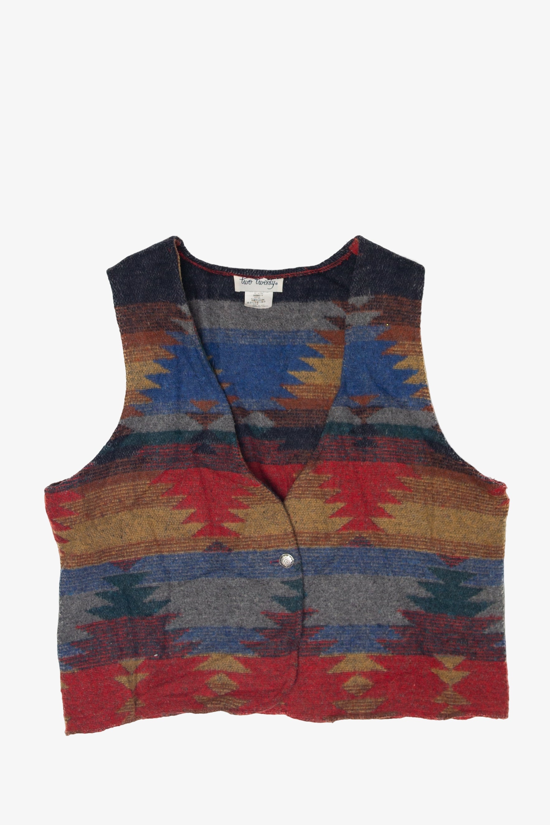 Vintage  Two Twenty Multicolor Vest