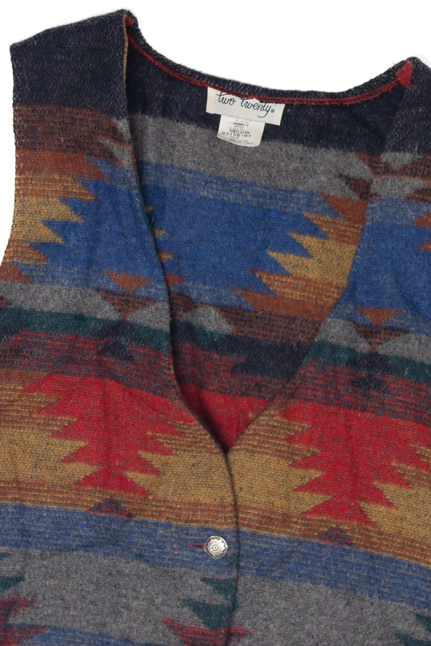 Vintage  Two Twenty Multicolor Vest