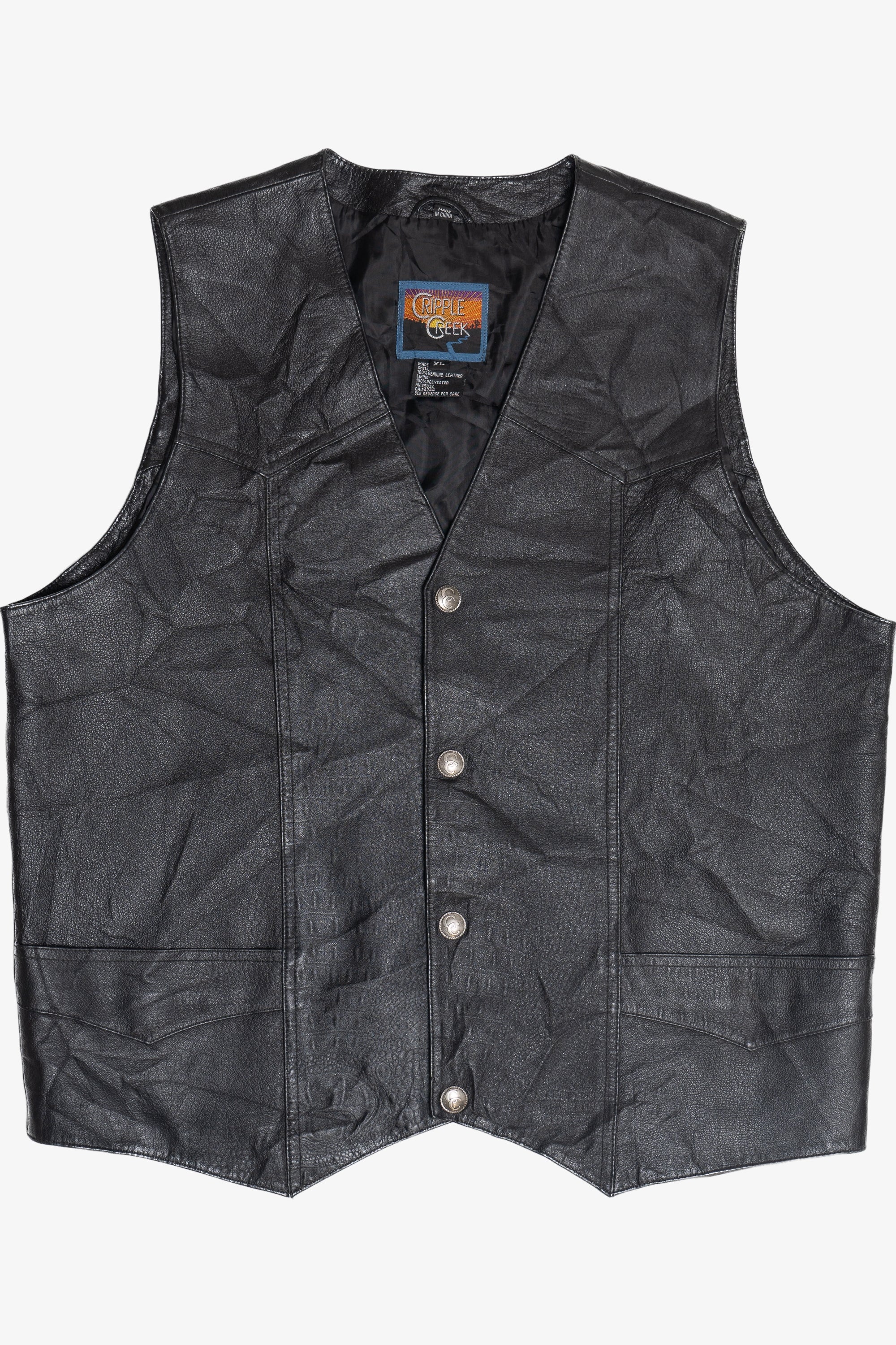 Vintage Cripple Creek Leather Vest (1990s)