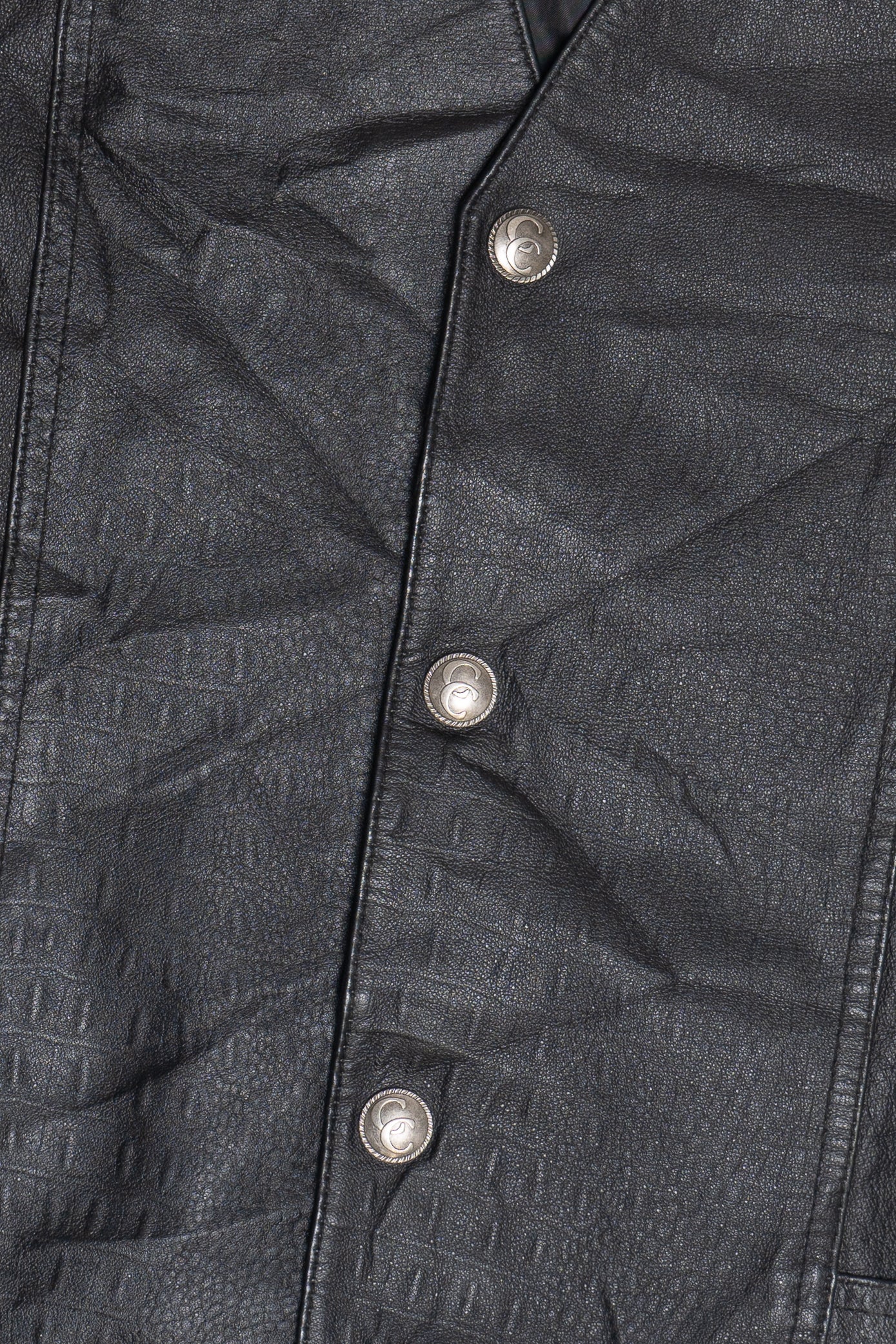 Vintage Cripple Creek Leather Vest (1990s)