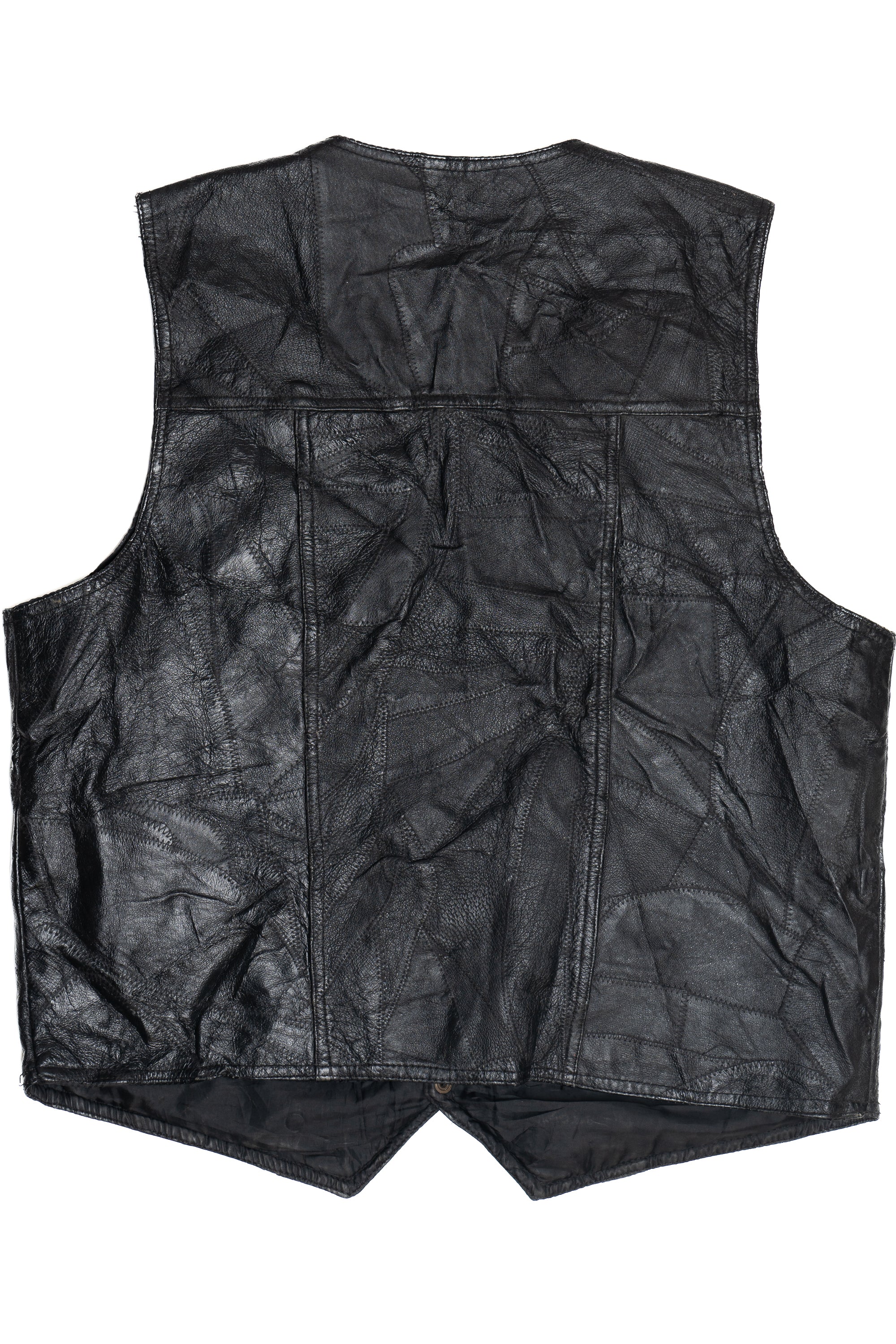 Vintage Italian Stone Design Navarre Leather Company Vest (1990s)