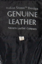 Vintage Italian Stone Design Navarre Leather Company Vest (1990s)