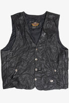 Vintage Harley Davidson Leather Vest (1990s)
