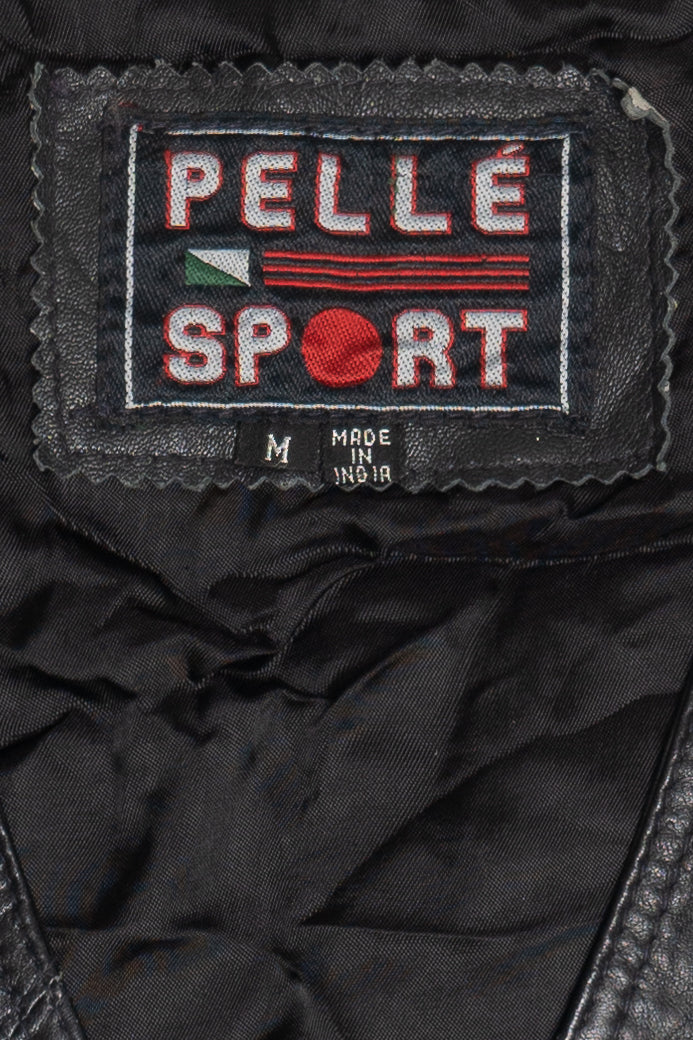 Vintage Pelle Sport Acetate Back Leather Vest (1990s)
