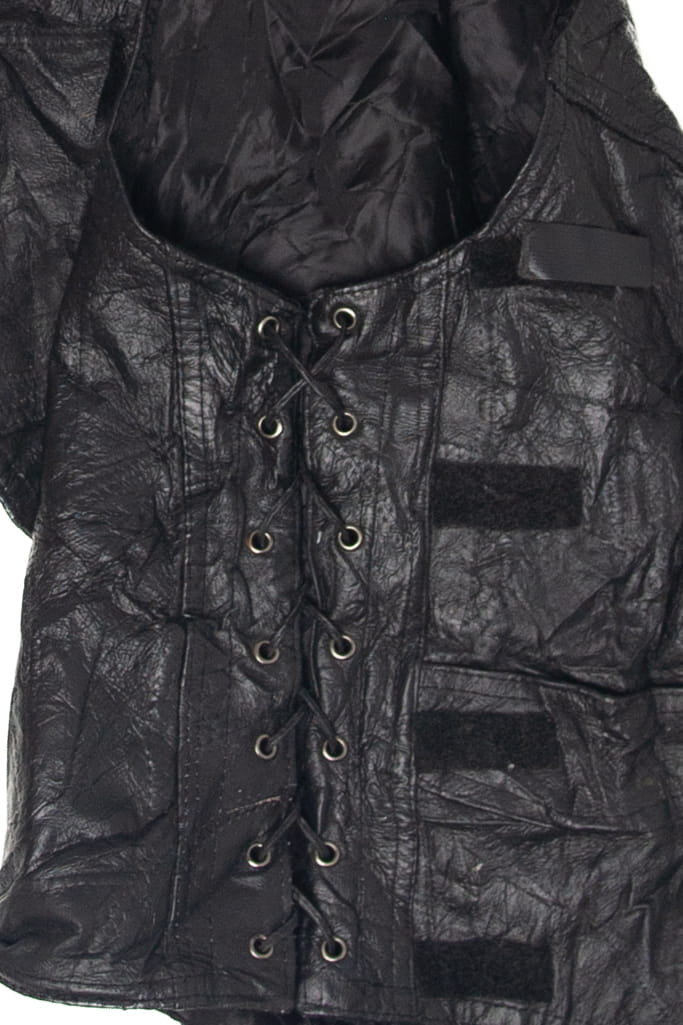 Vintage Lace Tied Genuine Hog Leather Vest (1990s)