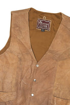 Vintage Leather Club Lace Tied Leather Vest (1980s)