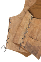 Vintage Leather Club Lace Tied Leather Vest (1980s)