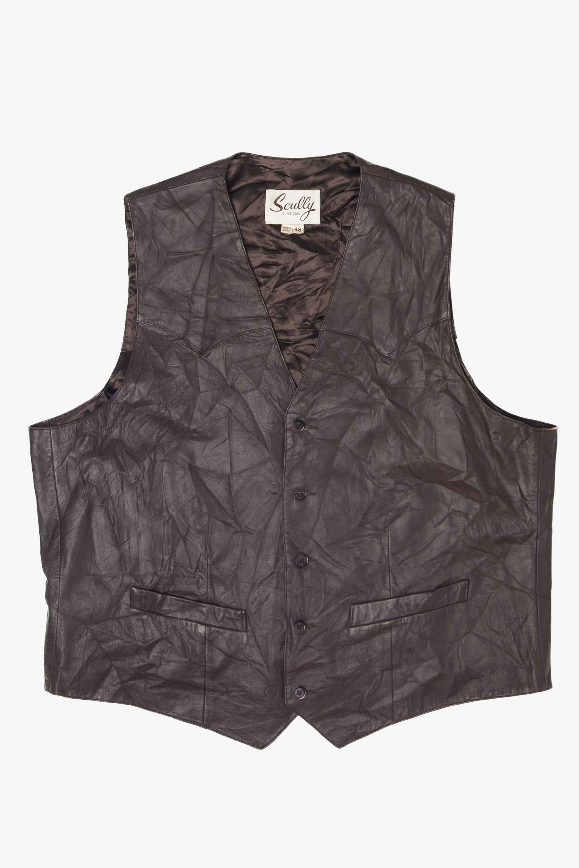 Vintage Scully Leather Vest (1990s)