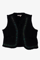 Vintage A.M.I. Studded Trim Suede Sherpa Vest (1990s)