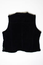 Vintage A.M.I. Studded Trim Suede Sherpa Vest (1990s)