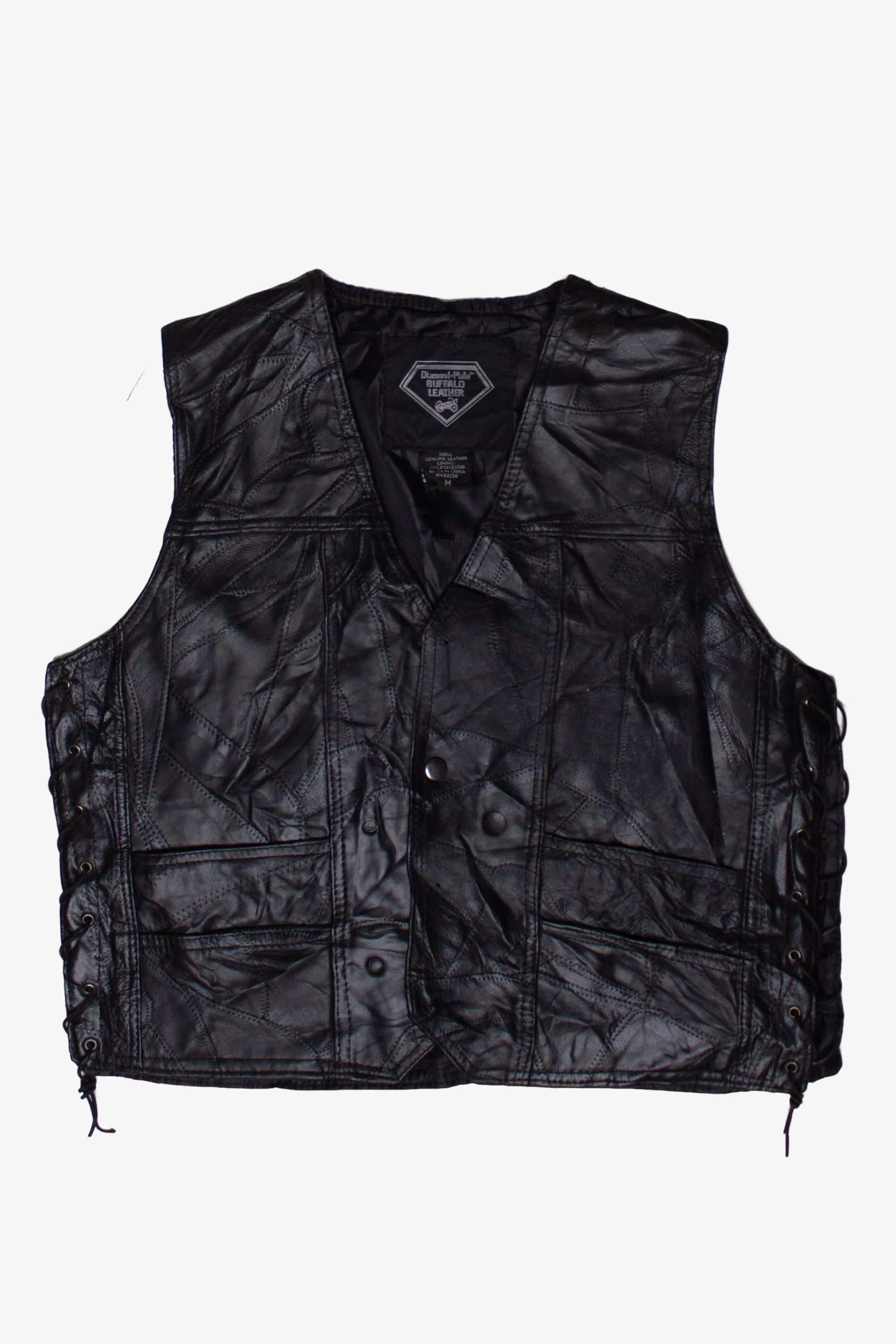 Vintage Texas Flag Leather Vest (1990s)