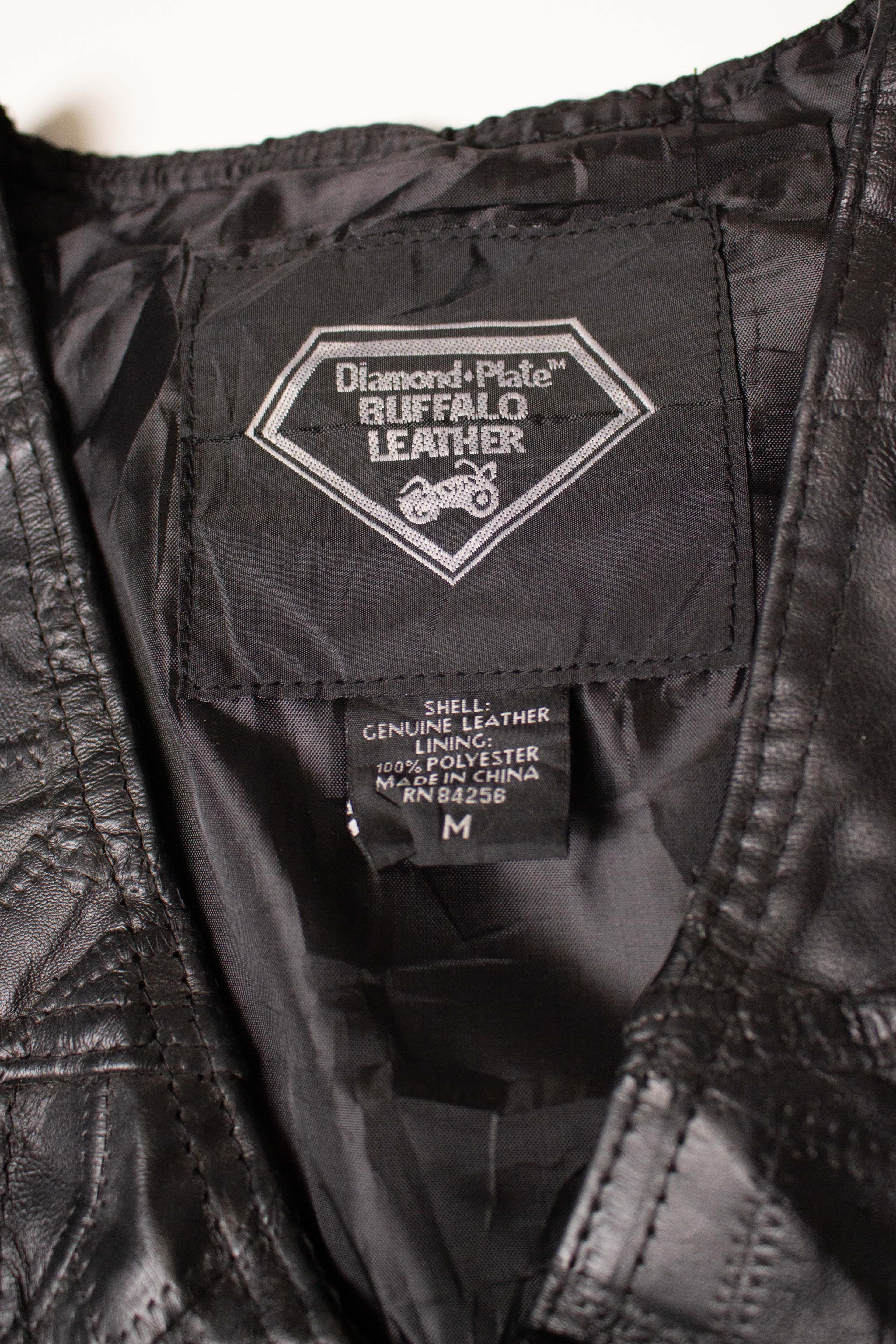 Vintage Texas Flag Leather Vest (1990s)