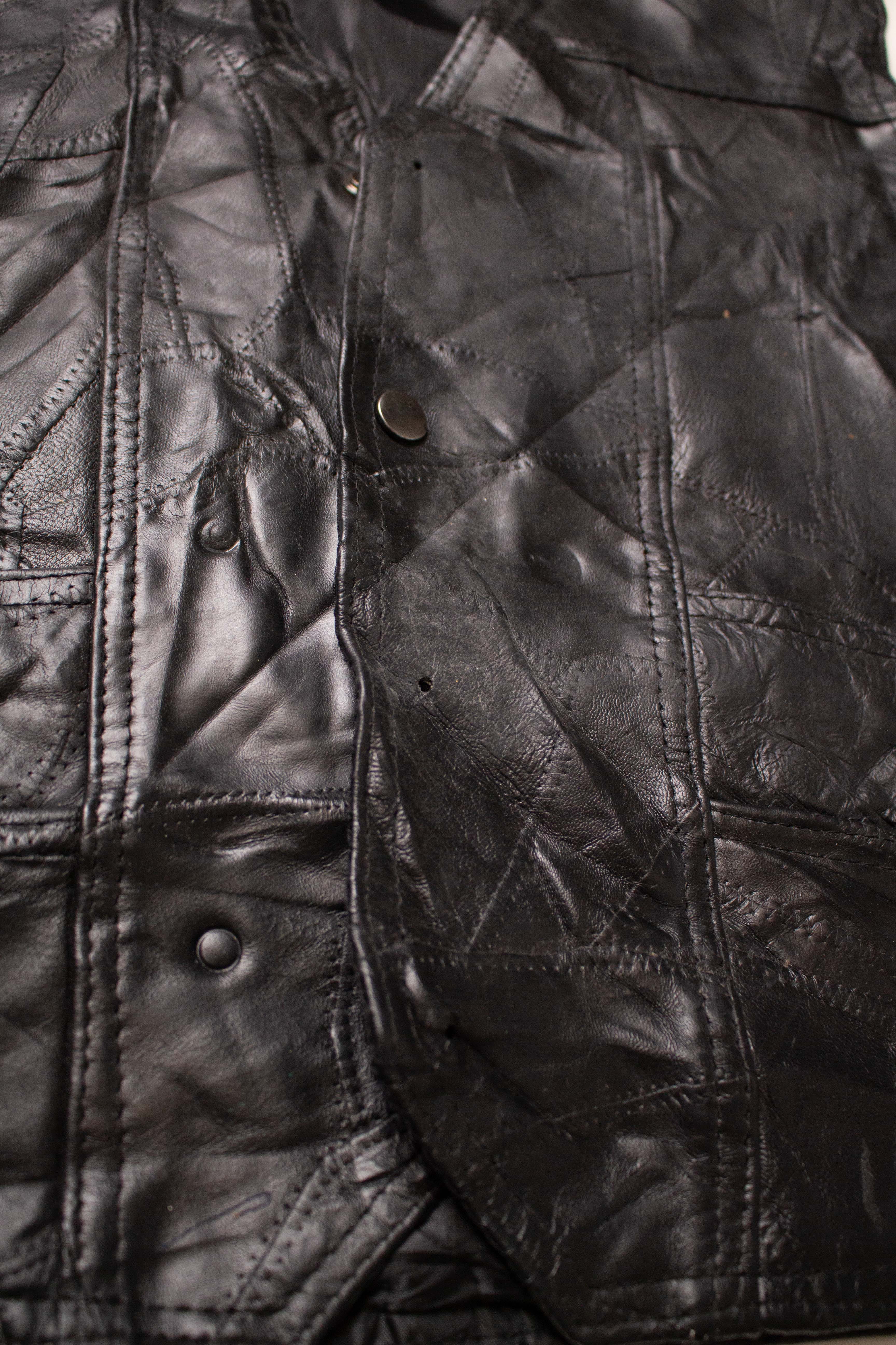 Vintage Texas Flag Leather Vest (1990s)