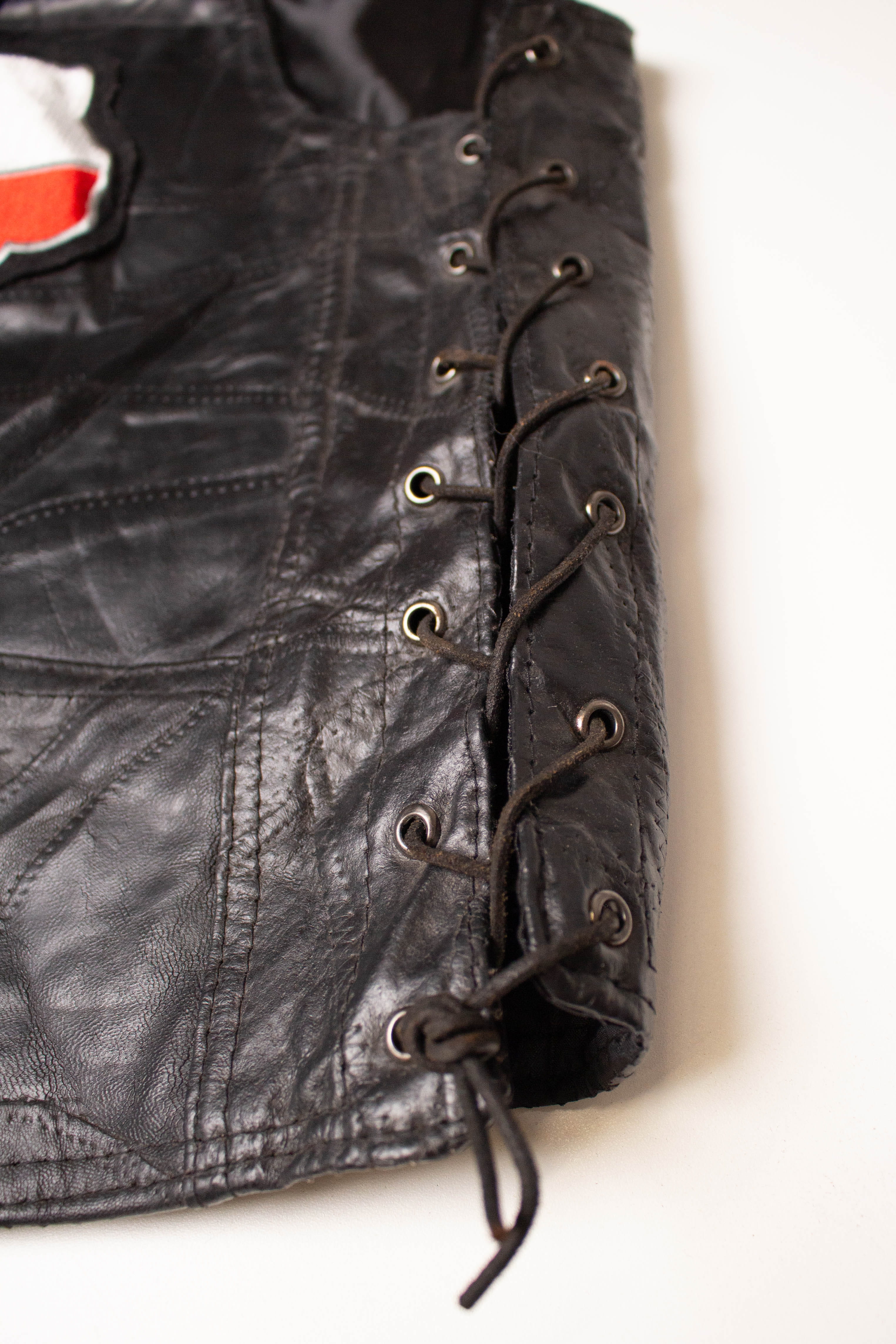 Vintage Texas Flag Leather Vest (1990s)