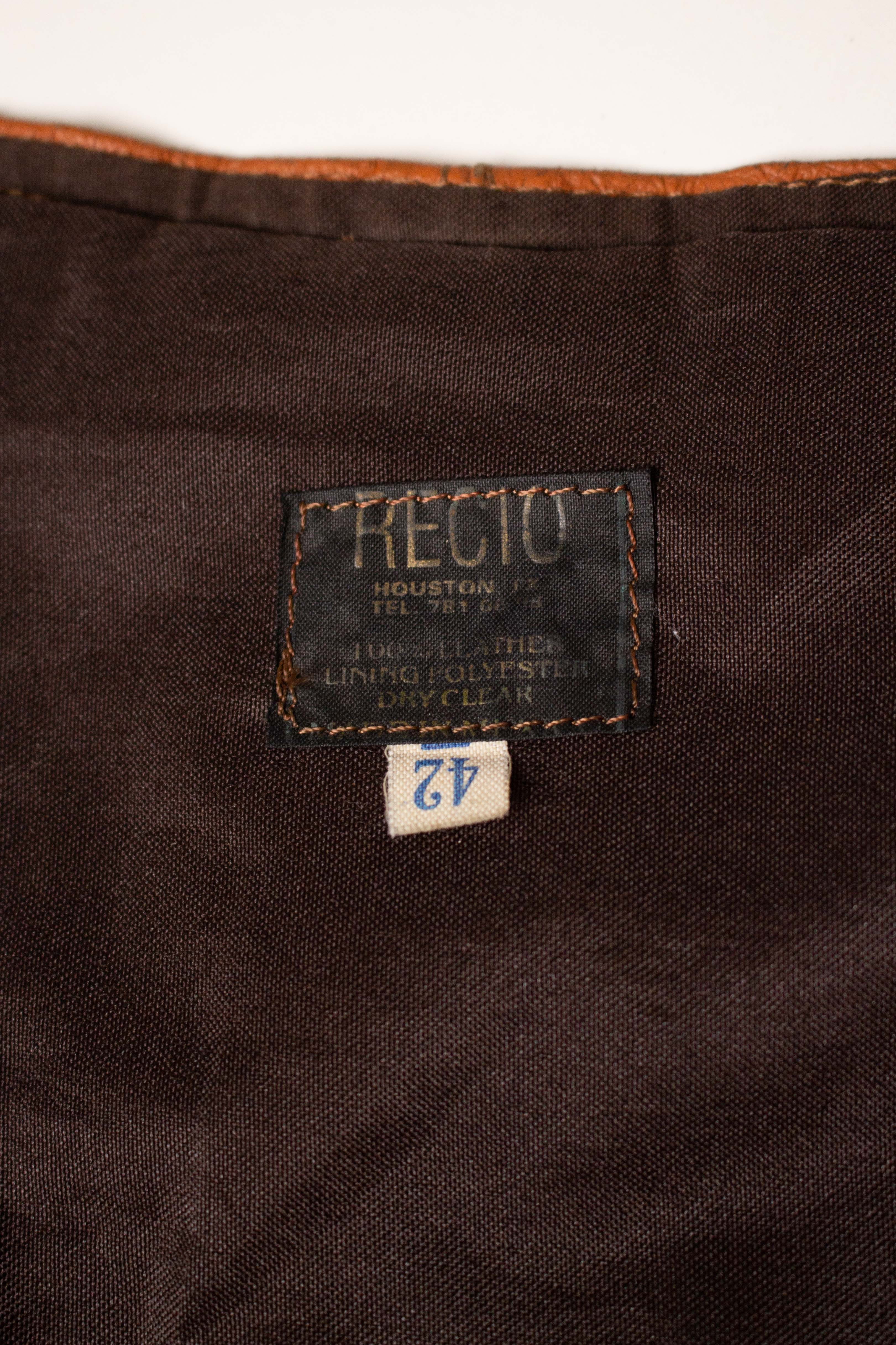 Vintage Recio Leather Vest (1970s)