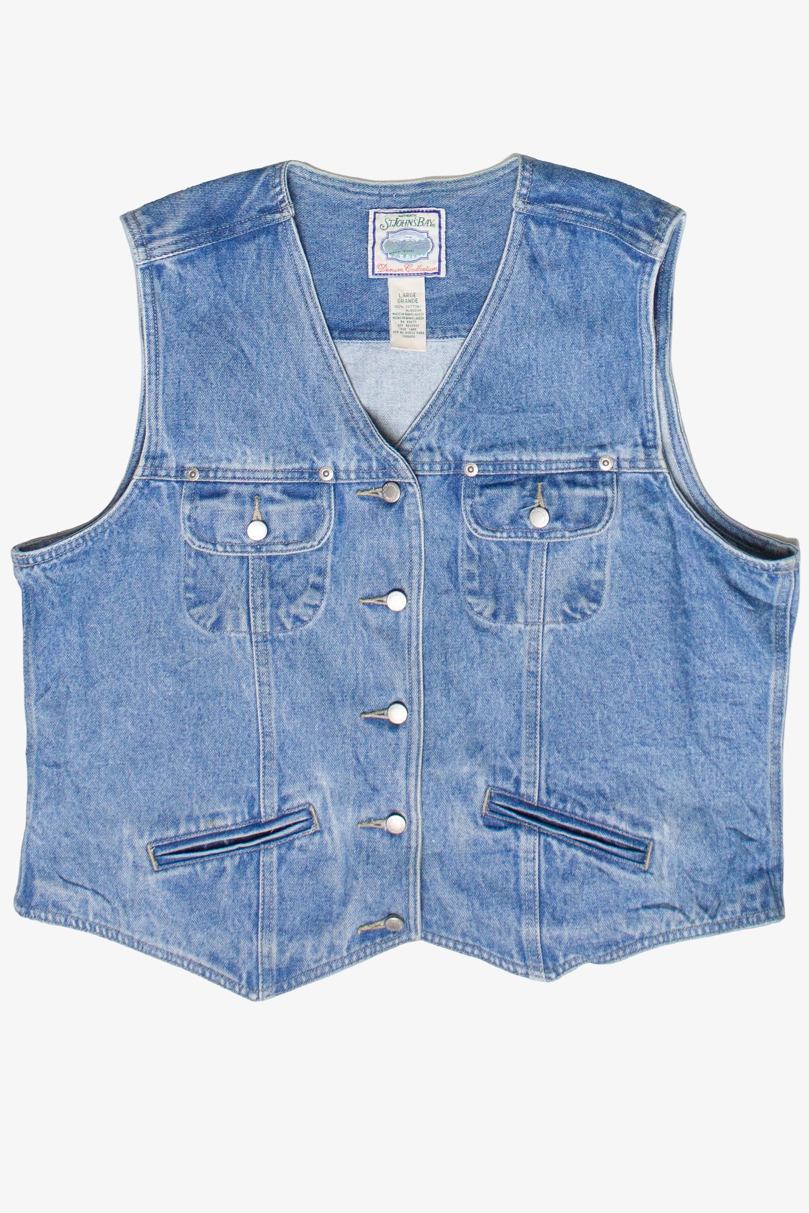 Vintage St. John's Bay Denim Vest (1990s)