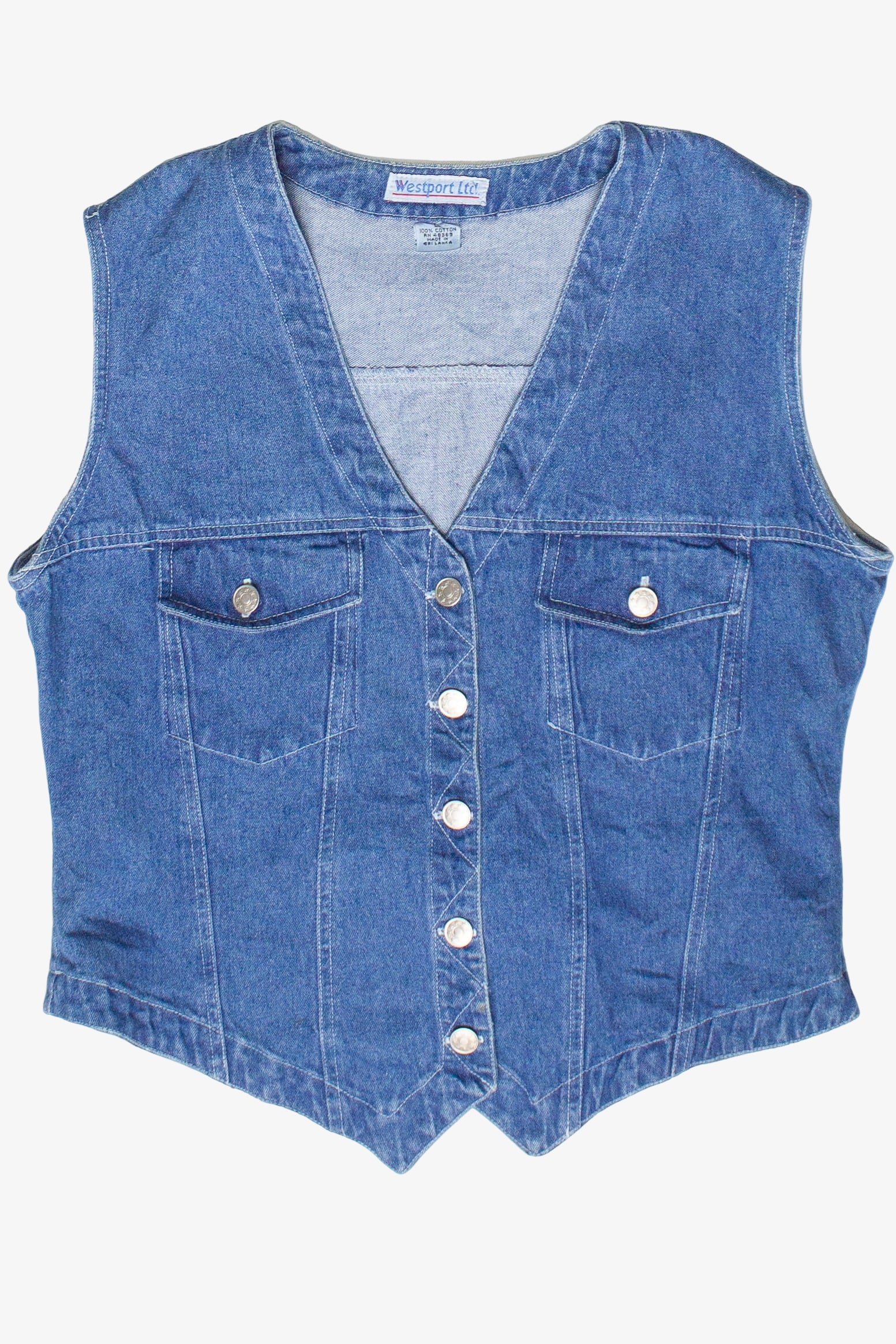 Vintage Westport Ltd. Denim Vest (1990s)