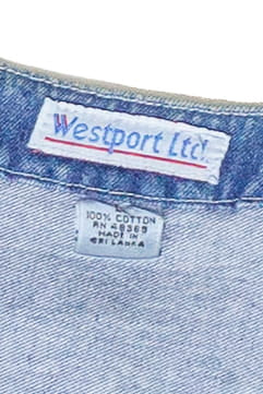 Vintage Westport Ltd. Denim Vest (1990s)