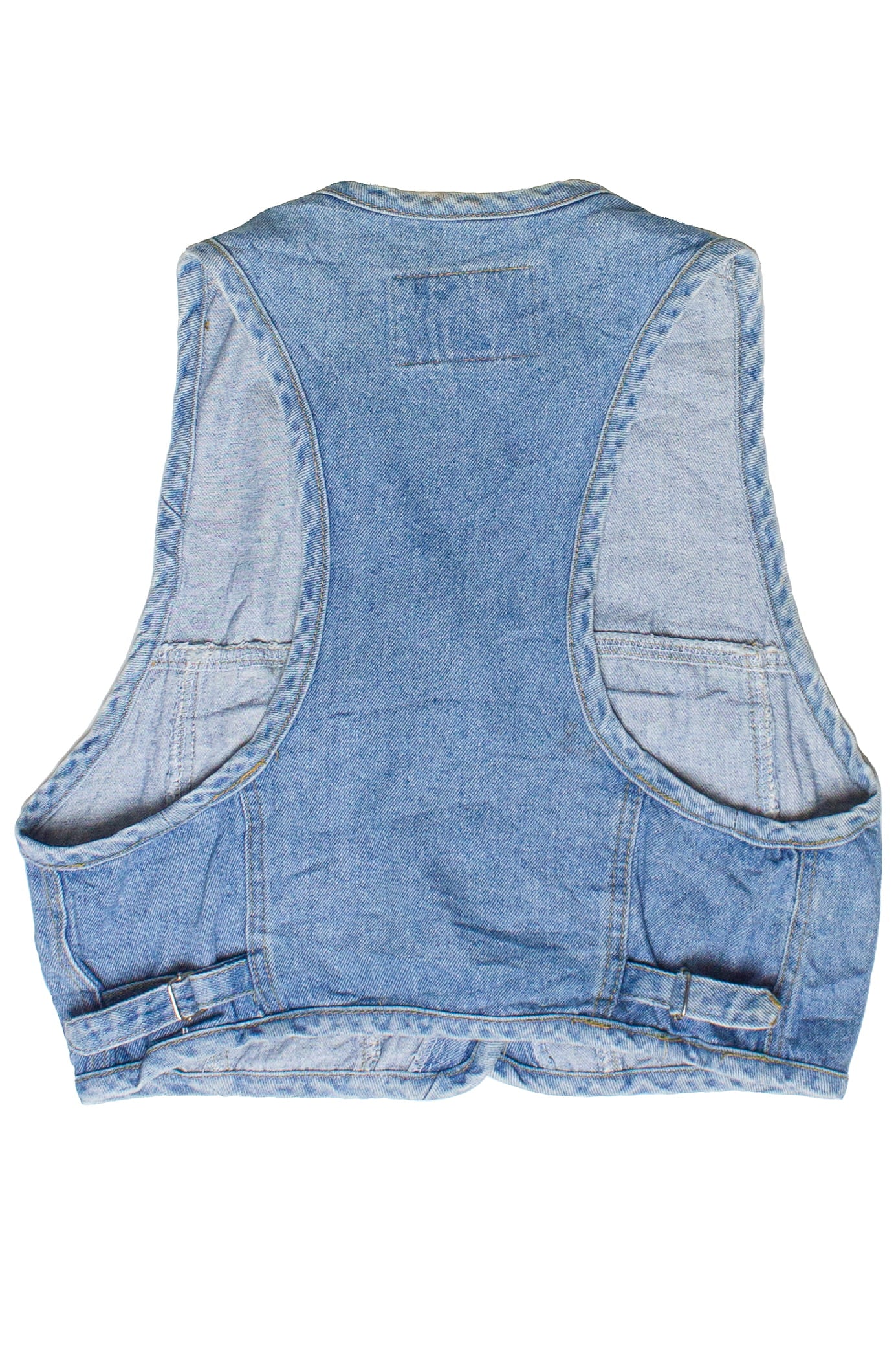 Vintage Express Jeans Denim Crop Vest (1990s)