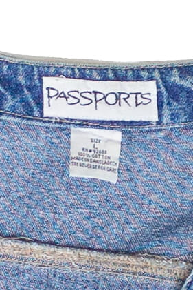 Vintage Passports Denim Vest (1990s)