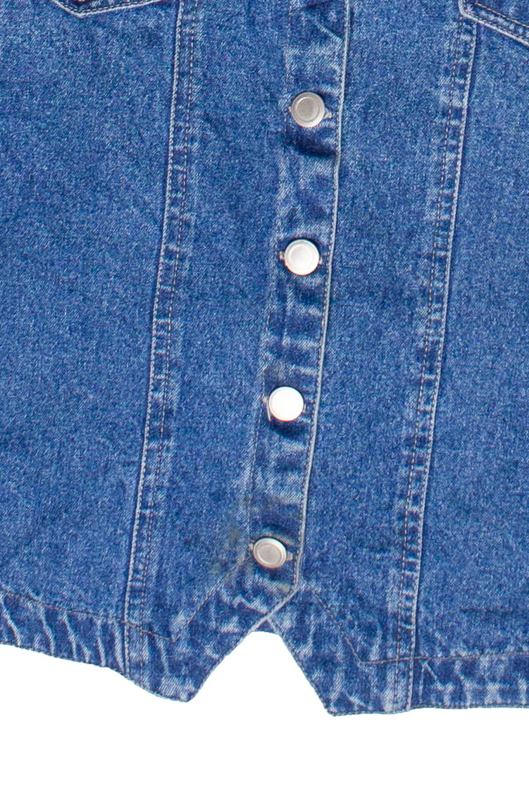 Vintage Passports Denim Vest (1990s)