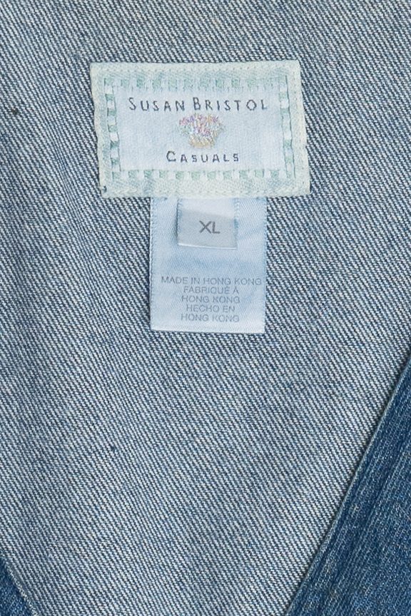 Vintage Fiber Arts Susan Bristol Denim Vest (2000s)