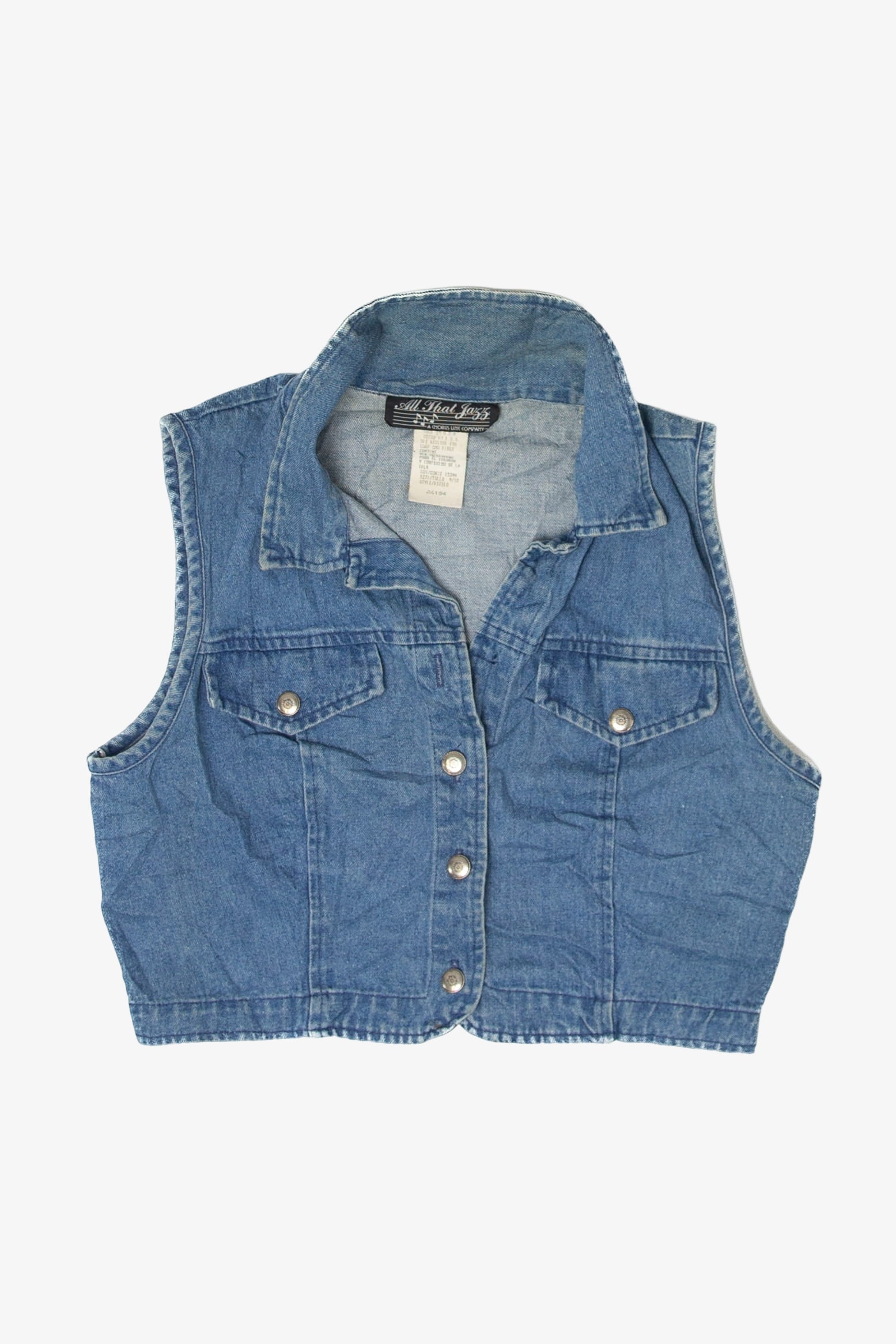 Vintage All That Jazz Denim Vest (1990s)