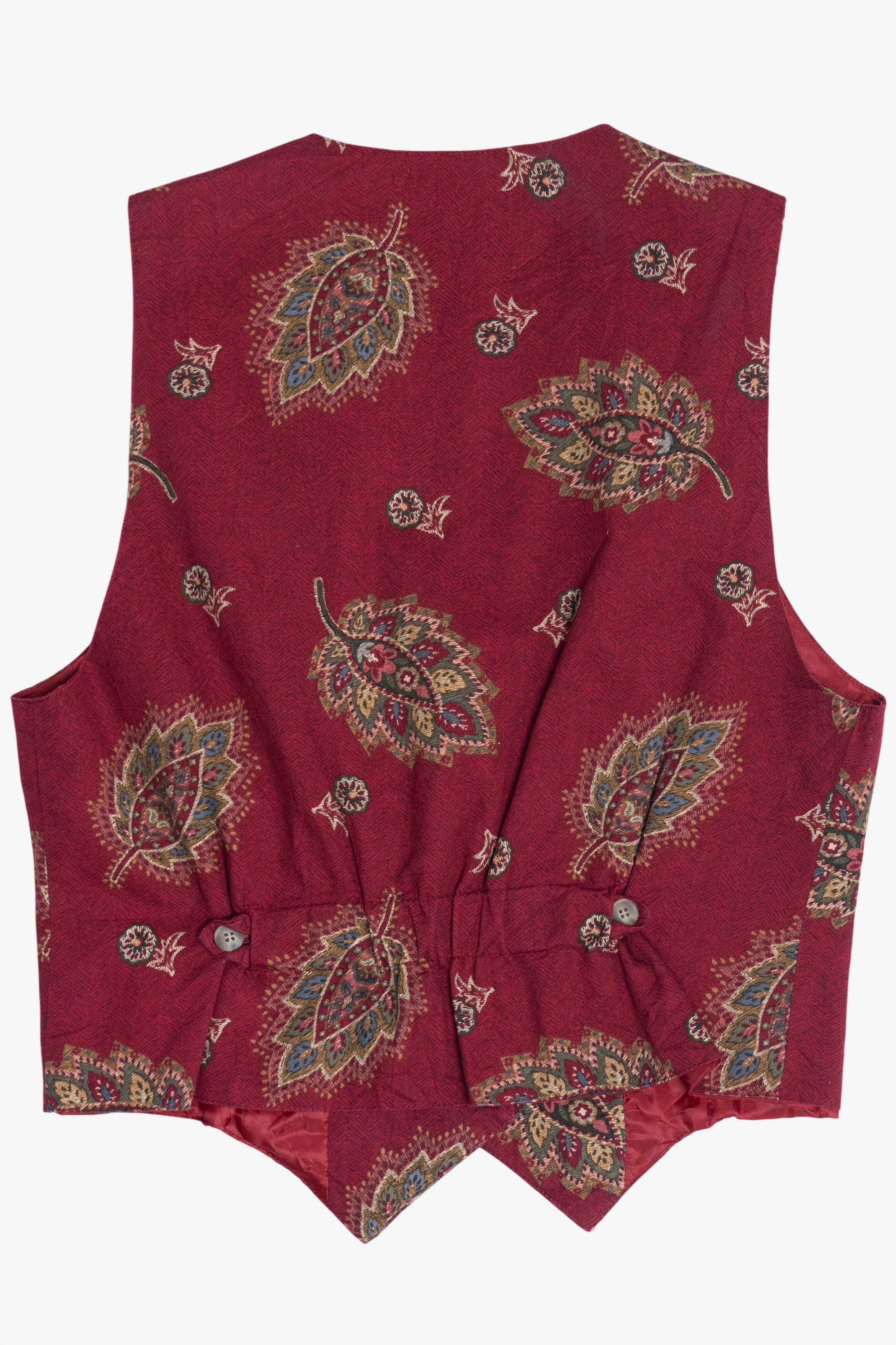 Vintage Paisley Cinch Back Vest (1990s)