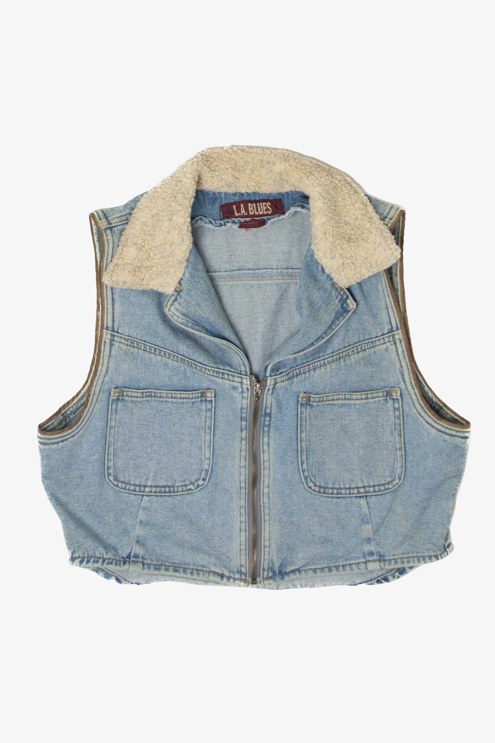 Vintage L.A. Blues Denim Vest (1990s)