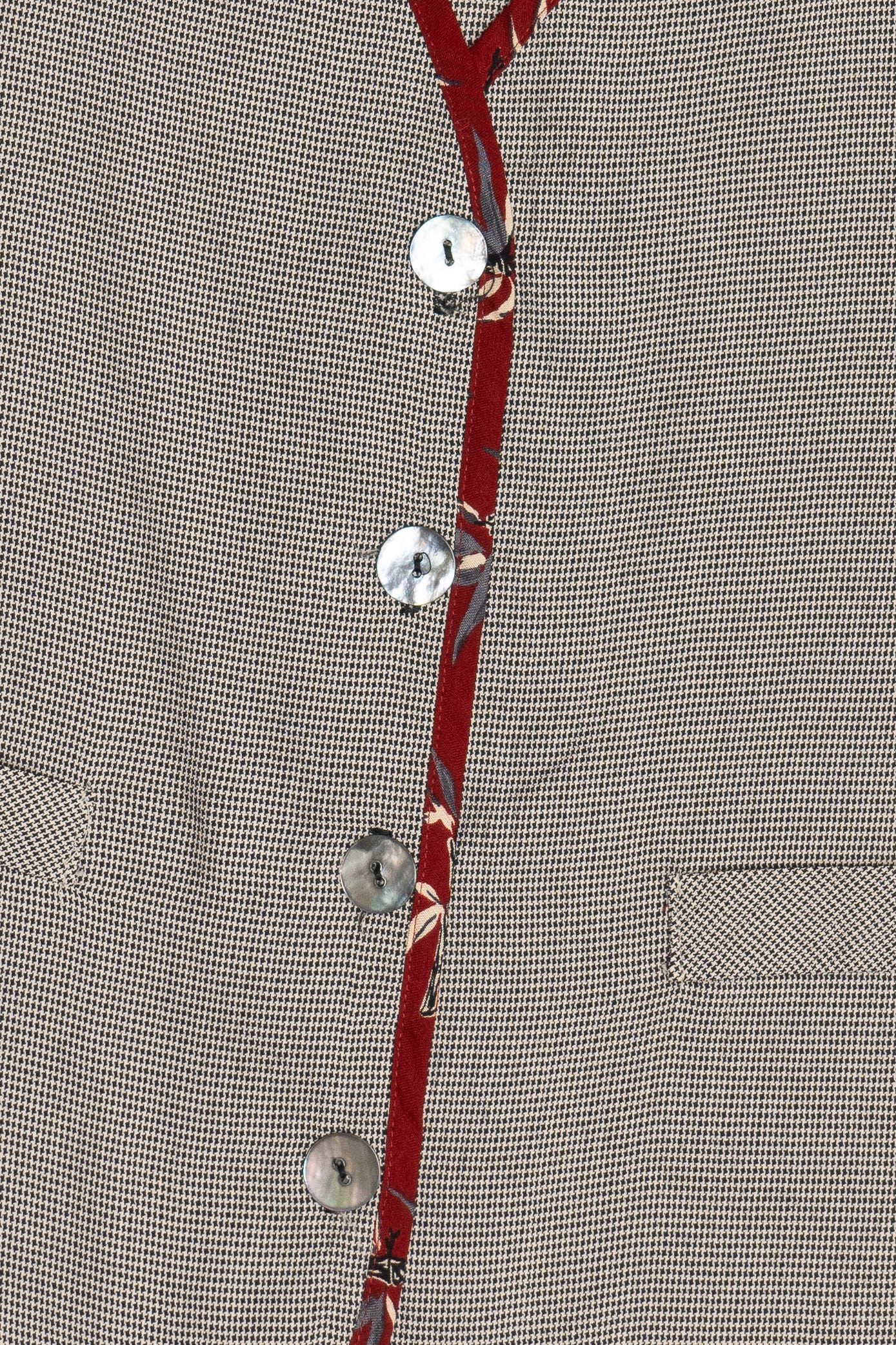 Vintage Clio Floral Hem Lightweight Vest (1980s)