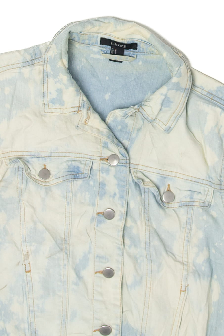 Vintage Forever 21 Acid Wash Denim Vest (2000s)