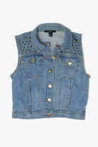 Vintage Forever 21 Spiked Denim Vest (2000s)