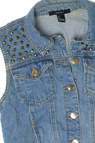 Vintage Forever 21 Spiked Denim Vest (2000s)