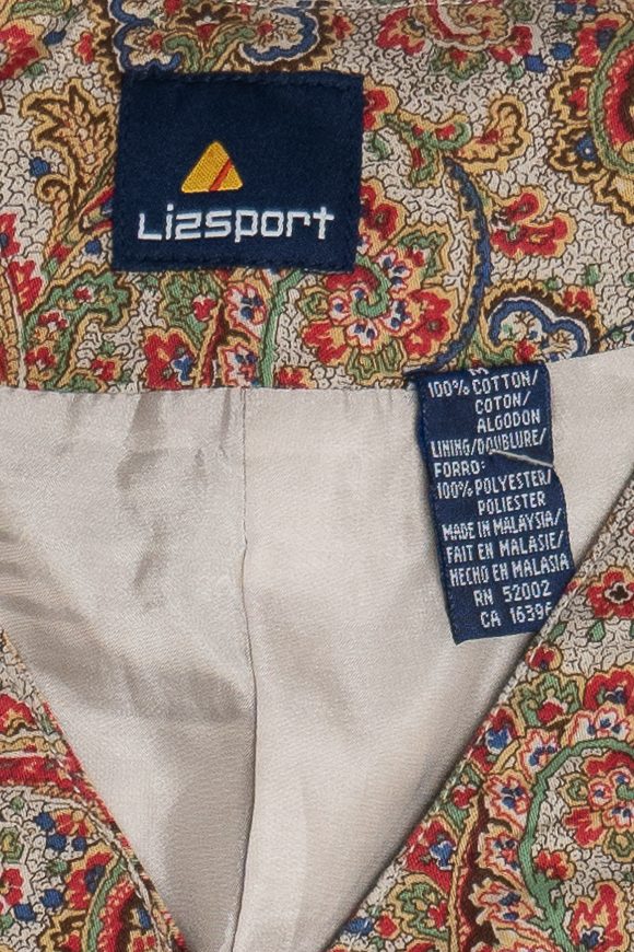 Vintage Liz Sport Paisley Adjustable Vest (1990s)