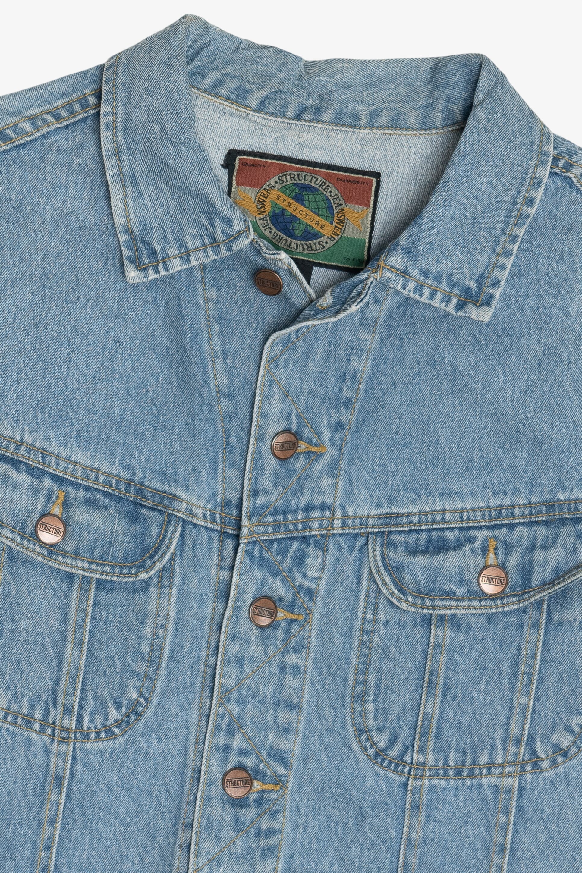 Vintage Structure Jeanswear Classic Denim Vest (1990s)