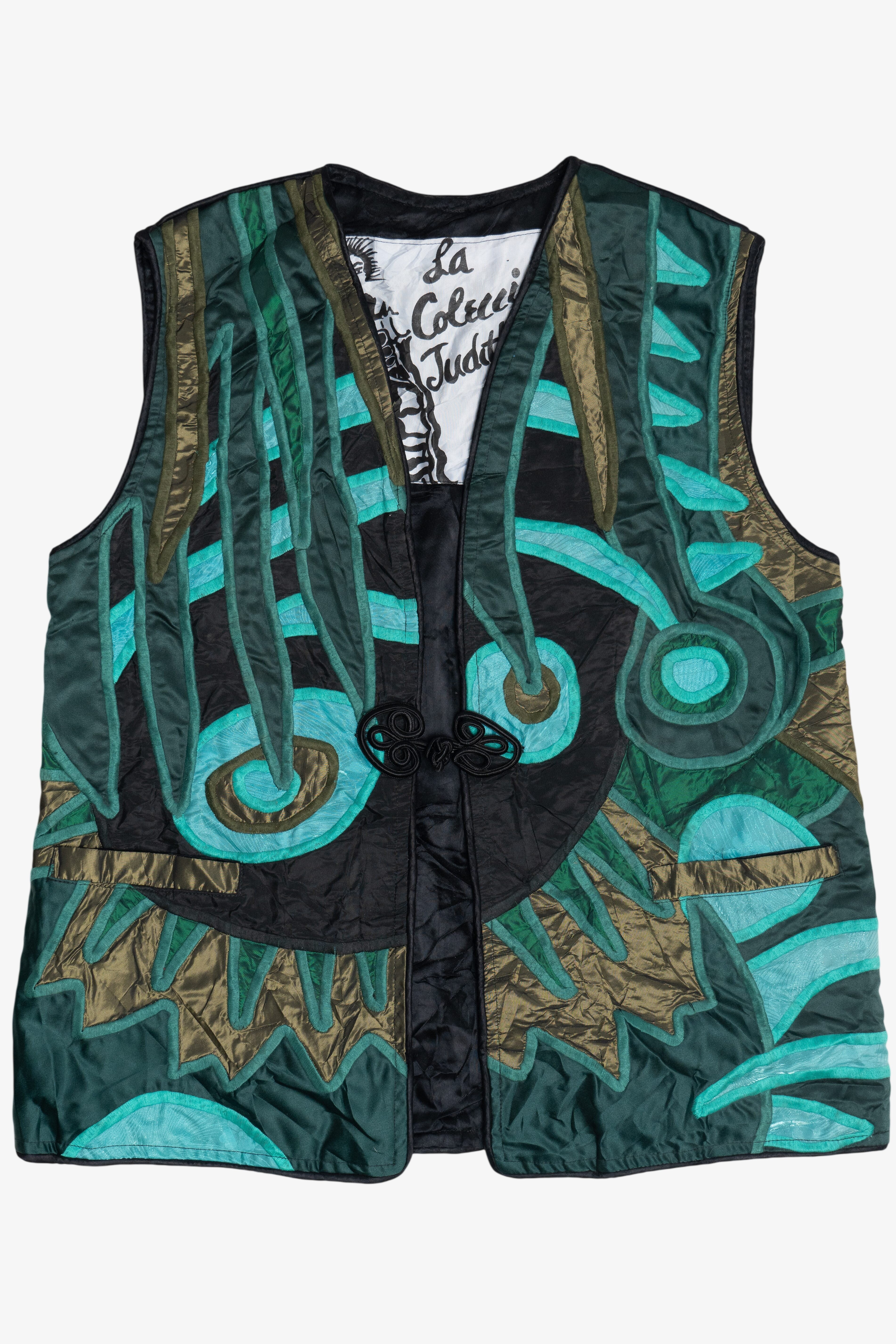 Vintage La Colleccion Judith Roberts Designer Freeform Abstract Vest (1980s)