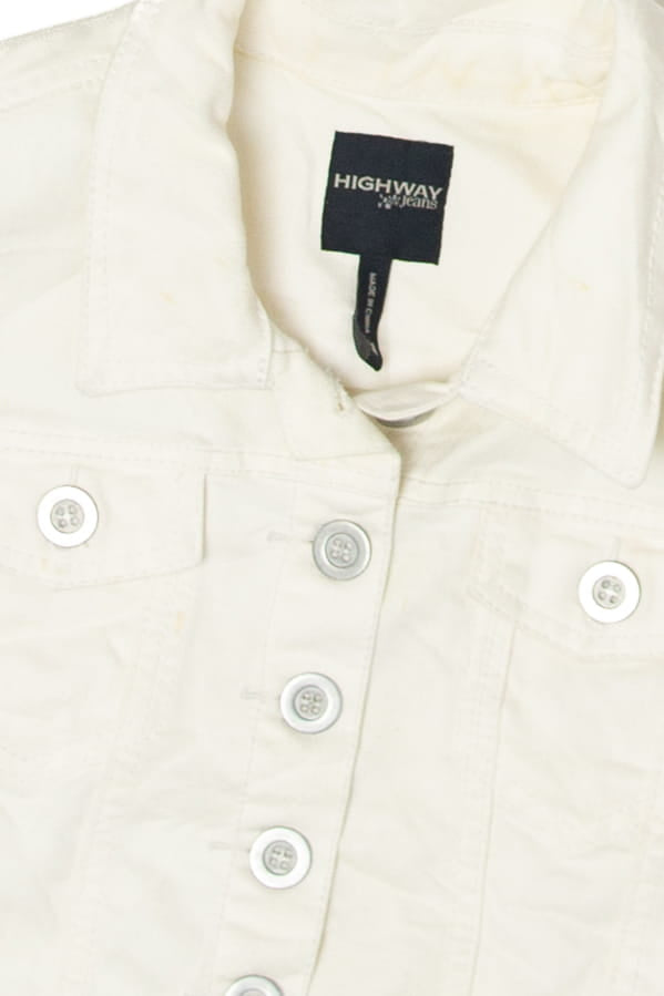 Vintage White Highway Jeans Vest (2000s)