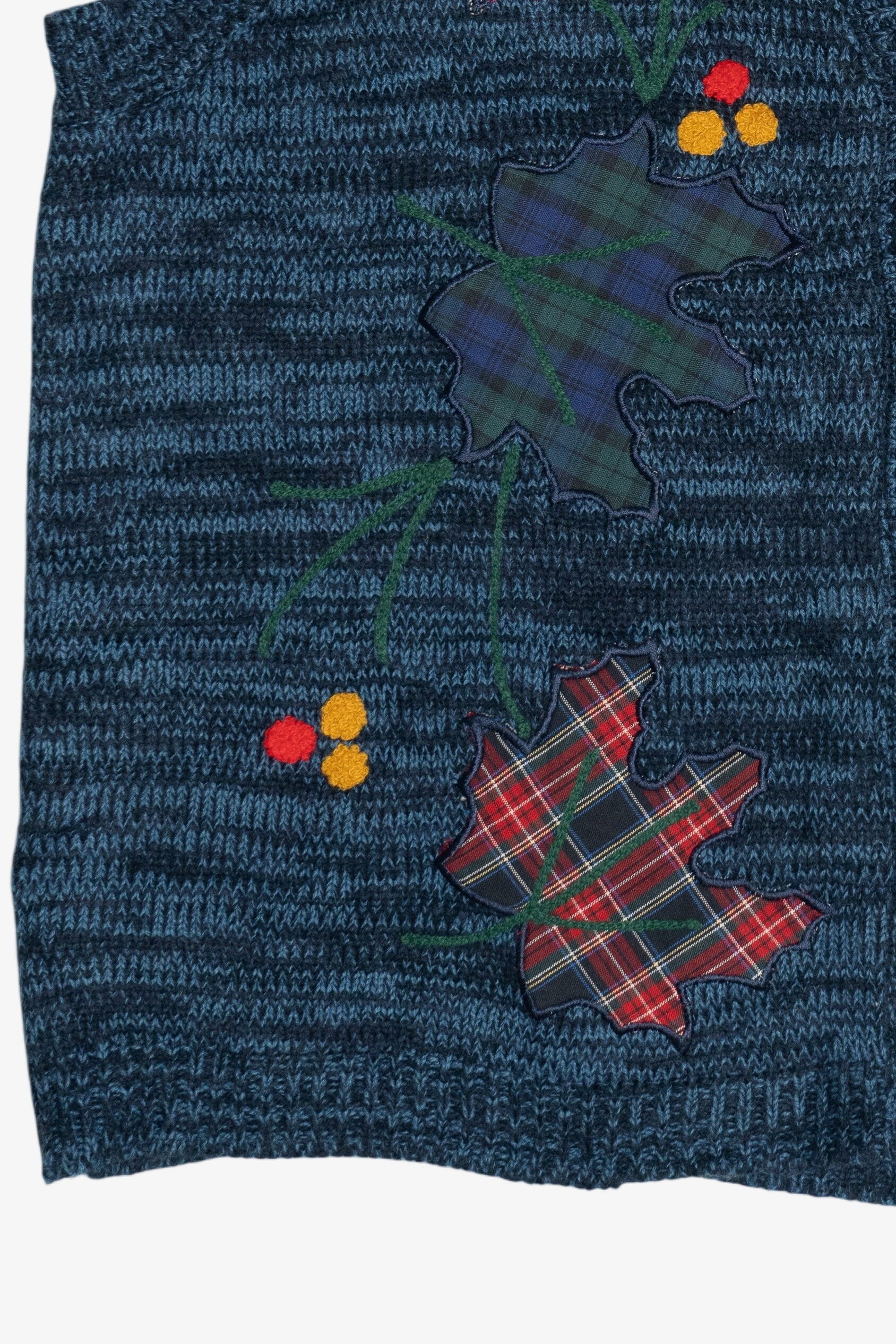 Vintage Cricket Lane Plaid Fall Leaves Vest (1990s)