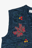 Vintage Cricket Lane Plaid Fall Leaves Vest (1990s)